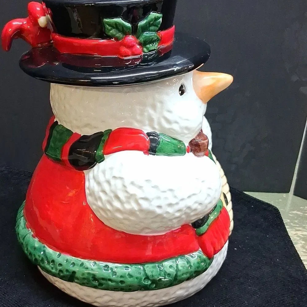 Snowman Cookie Jar./snack jar/treat jar‎